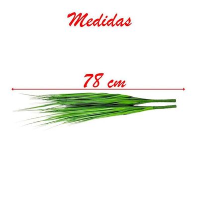 Kit 2 Folhagens Capim Verde Artificial 78cm