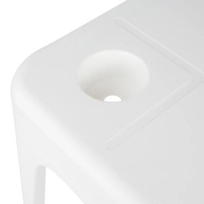 Mesa Plastica De Apoio Com Porta Copos Branca - Mor