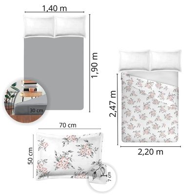 Jogo de Cama Casal 200 fios Nova América -  Jade (7580)