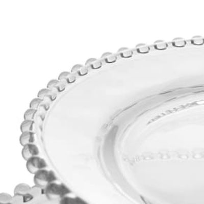 Suporte Duplo para Doces Wolff Pearl em Cristal - 25 x 32 cm