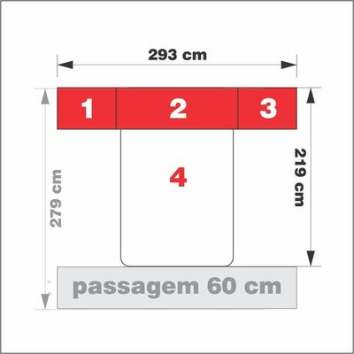 Dormitório De Casal Sem Cama 1223s Carvalho Claro