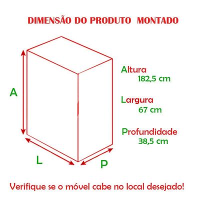 Armário Multiuso 2 Portas Com 5 Prateleiras 1305 Ilan Branco