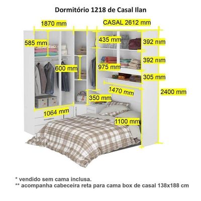 Dormitório De Casal 1218 Esquerdo Branco