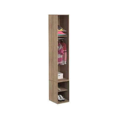 Guarda-roupa De 1 Porta Com Sapateira 1233 Esquerdo Castanho