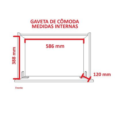 Cômoda Grande 6 Gavetas Com Fechadura 1327 Ilan Carvalho