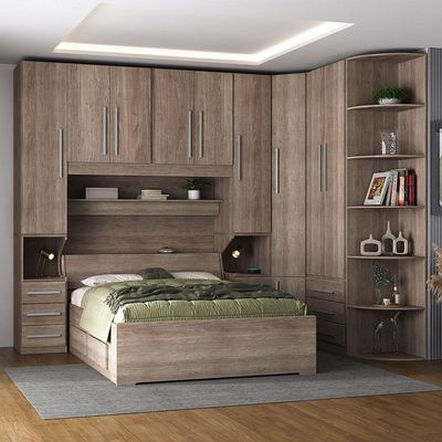 Dormitório Queen Size Sem Cama 1219s Castanho