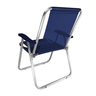 Cadeira Praia Max Alumínio Oversize Reforçada Até 140kg Zaka Cor:azul Azul