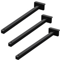 03 Suportes Refletor Fachada Banner Braço 60 Cm 03 Cjt - Preto