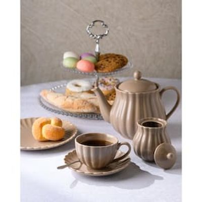 Suporte Duplo para Doces Wolff Pearl em Cristal - 25 x 32 cm