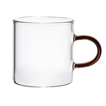 Dupla de Caneca Vidro Boro Alça Ambar 100 ml - Mimo Style