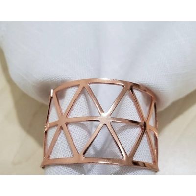 Kit com 12 Anel De Guardanapo Egito Mimo Style Bronze
