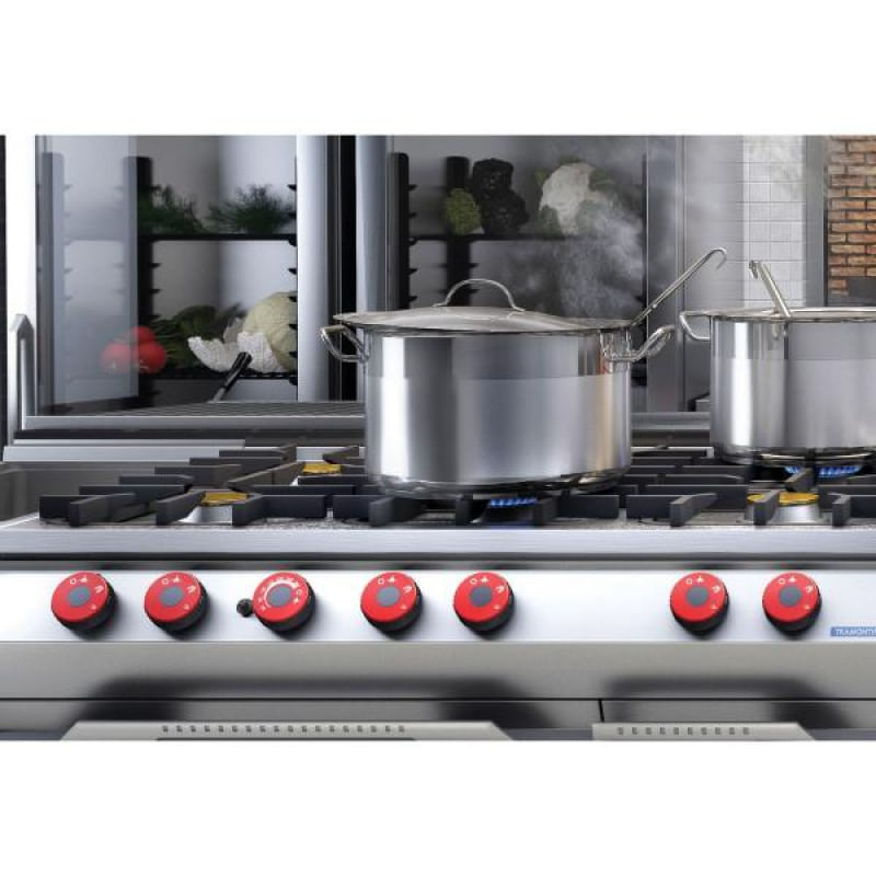 Caldeirão Tramontina Professional em Aço Inox Fundo Triplo com Tampa e Alças 24 cm 9,6 L