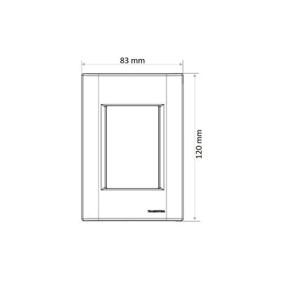Conjunto 4x2 com 1 Tomada 2P+T 20 A 250 V Tramontina Giz Vermelho e Branco