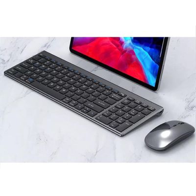 Kit Teclado e Mouse Wifi 2.4Ghz Slim Com Bateria Interna TE117