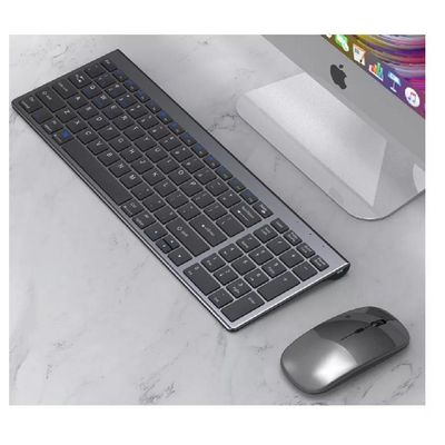 Kit Teclado e Mouse Wifi 2.4Ghz Slim Com Bateria Interna TE117