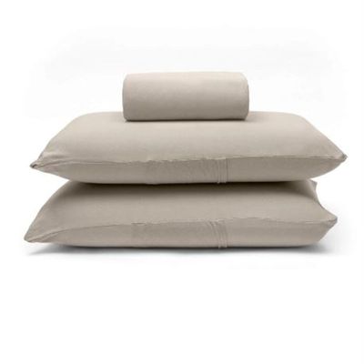 Jogo de Cama Buettner Casal Malha Basic Liso 3  Trigo