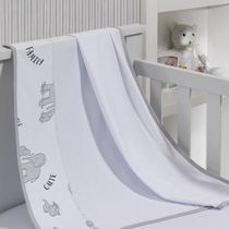 Cueiro Simples Tecebem Baby Dom Malha Estampado kinder 80cmx90cm Cinza