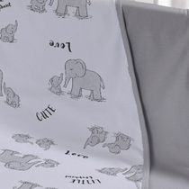 Cueiro Duplo Tecebem Baby Dom Malha Estampado kinder 80cm x 90cm Cinza