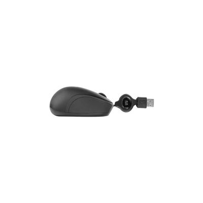 Mouse com Fio Retrátil MR100 USB 1200 DPI Preto - MO231