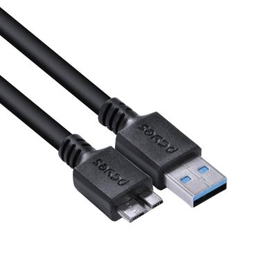 Cabo para HD Externo USB a 3.0 Macho para Micro USB B 3.0 (10 Pinos) Macho 28AWG Puro Cobre 5 M