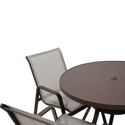 Kit De Piscina Cadeiras, Mesas, Ombrelone, Espreguiçadeiras Marrom