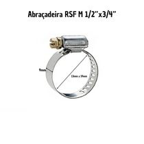 Abraçadeira 1-2" X 3-4" (13mm - 19mm) Rosca Sem Fim Inca - Kit 10 Und