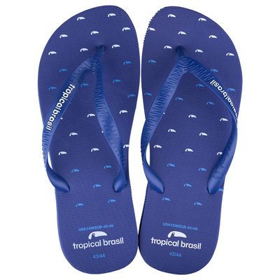 Chinelo Masculino Azul 43/44 Tropical TB3139