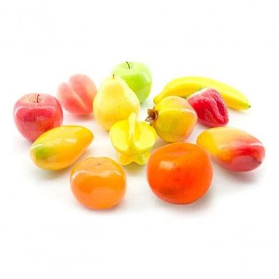 Kit 4 Pacotes De Frutas Fruta Artificiais Decoração 48 Unidades