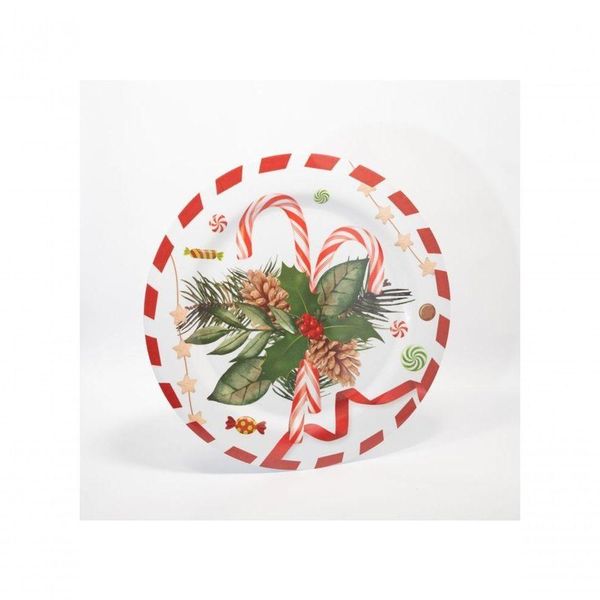 Kit 2 Sousplat De Natal Decoração Natalina Melamina 35cm