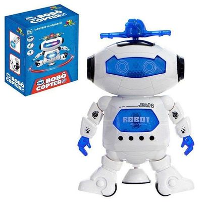 Robô Cóptero Dançarino Com Hélice Luz Som E Movimentos