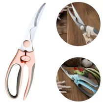 Tesoura De Cozinha P- Frango Peixe Carne Multifuncional Rosa