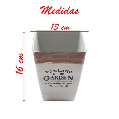 Mini Vaso De Planta Cachepot Estampado Decorado 16cm