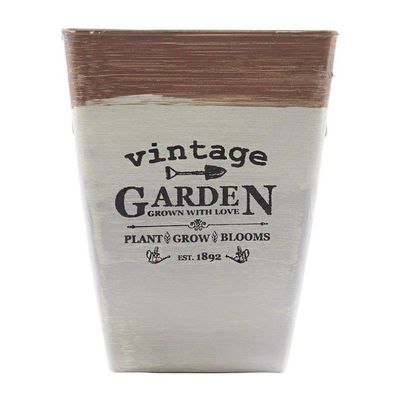 Mini Vaso De Planta Cachepot Estampado Decorado 16cm
