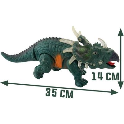 Dinossauro Elétrico Tricerátops Com Movimento Som E Luz