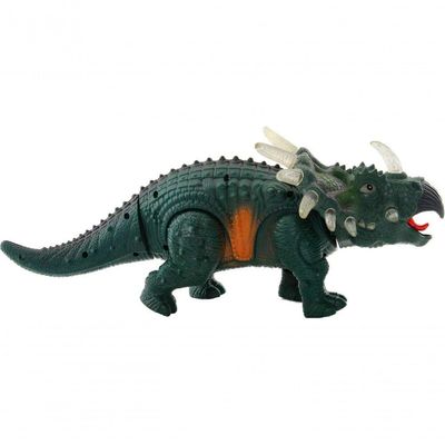 Dinossauro Elétrico Tricerátops Com Movimento Som E Luz