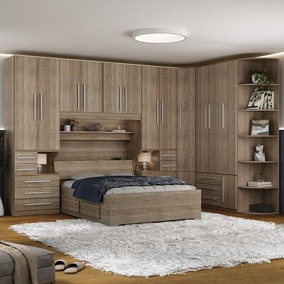 Dormitório Queen Size Sem Cama 1222s Castanho