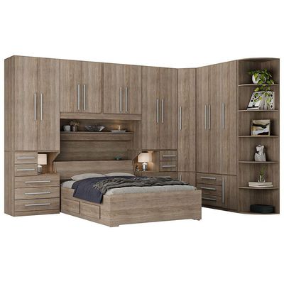 Dormitório Queen Size Sem Cama 1222s Castanho