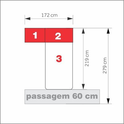 Dormitório De Solteiro Sem Cama 1225s Direito Castanho