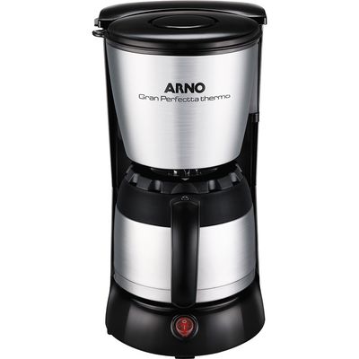Cafeteira Elétrica 24 Xícaras Arno Gran Perfectta Thermo CFX2 com Jarra Térmica Prata e Preta 127V