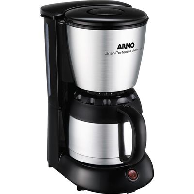 Cafeteira Elétrica 24 Xícaras Arno Gran Perfectta Thermo CFX2 com Jarra Térmica Prata e Preta 127V