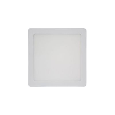 Painel De Led Blumenau Quadrado De Sobrepor 12w Bivolt 3000k Luz Amarela