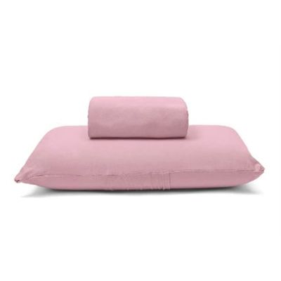 Jogo de Cama Buettner Solteiro Malha Basic Liso 2 Peças Rose Blush