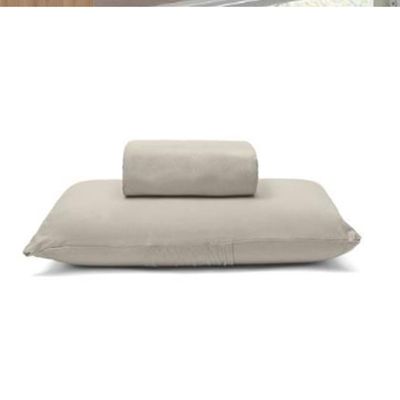 Jogo de Cama Buettner Solteiro Malha Basic Liso 2 Peças Trigo