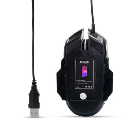 Mouse Gamer EVUS MO-08 USB 2400DPI Preto