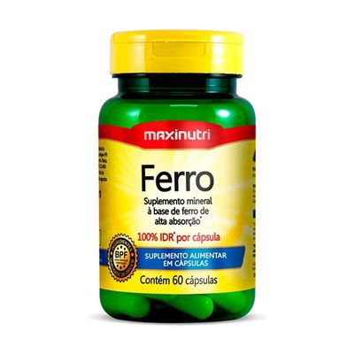 Ferro 100% Idr Maxinutri Com 60 Cápsulas