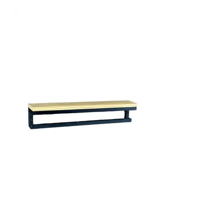 Suporte Toalheiro P/ Toalha De Banho Prateleira Parede 60cm 10x12x60cm Preto