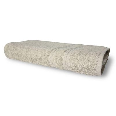 Kit 2 Toalhas Lisboa 1 Banho 1 Rosto Grossa 100% Algodão 430g/m² Bege