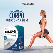 Dimag Dimalato De Magnésio 400mg Maxinutri 60 Cápsulas