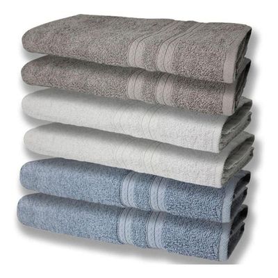 6 Toalhas Grande Super Felpudas E Grossa 80x150 Az+br+cz