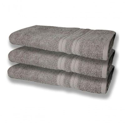 7 Toalhas Felpudas E Grossa 80x150 4 Bege 3 Cinza
